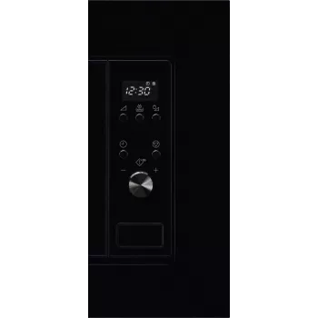 Vstavaná samostatná mikrovlnná rúra Electrolux LMS2203EMK, 700 W, 5 výkonových stupňov, 24,5 cm otočný tanier, LED displej, nerezový vnútorný priestor, čierna