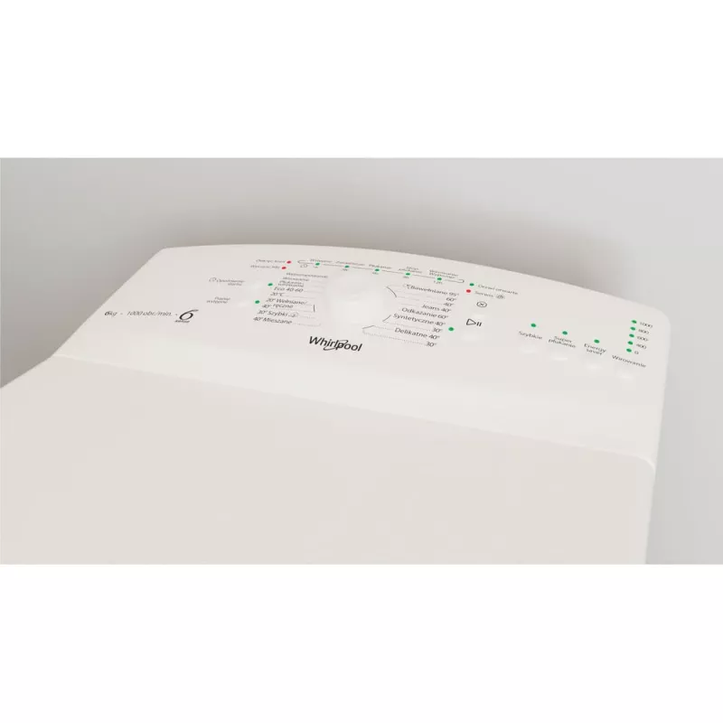 Whirlpool TDLR 6040L PL/N voľne stojaca práčka s horným plnením, 6 kg, 1000 ot./min, biela