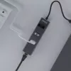 USB-C hub SAVIO AK-57 s 3× USB-A, RJ-45 Gigabit Ethernet (5000 Mbit/s), hliník sivý
