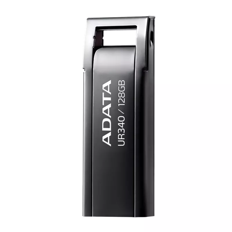 USB flash disk ADATA UR340 128 GB USB Type-A 3.2 Gen 2, kovové puzdro, čierny