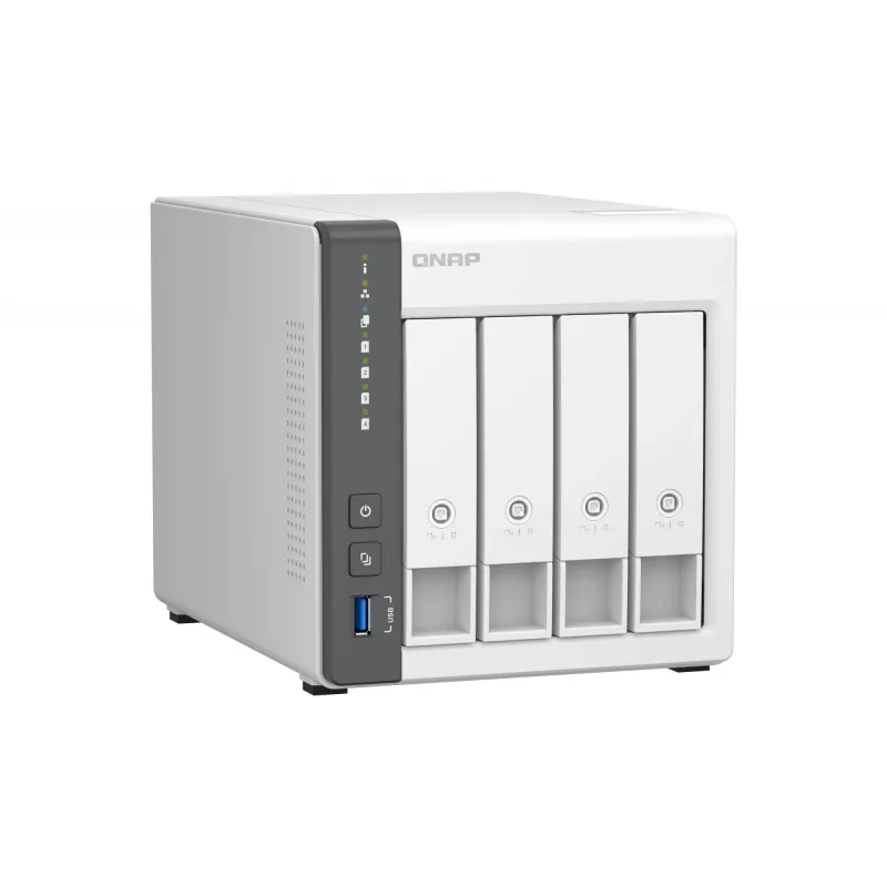 QNAP TS-433 NAS Tower ARM Cortex-A55 4 GB 0 TB QNAP QTS biely