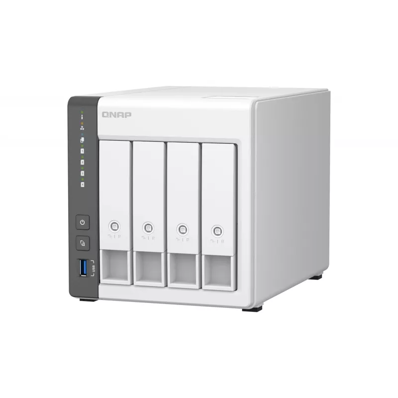 QNAP TS-433 NAS Tower ARM Cortex-A55 4 GB 0 TB QNAP QTS biely