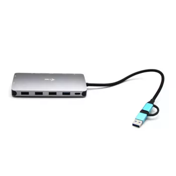 i-tec USB 3.0 USB-C/Thunderbolt 3x Display Metal Nano Dock s LAN + Power Delivery 100 W