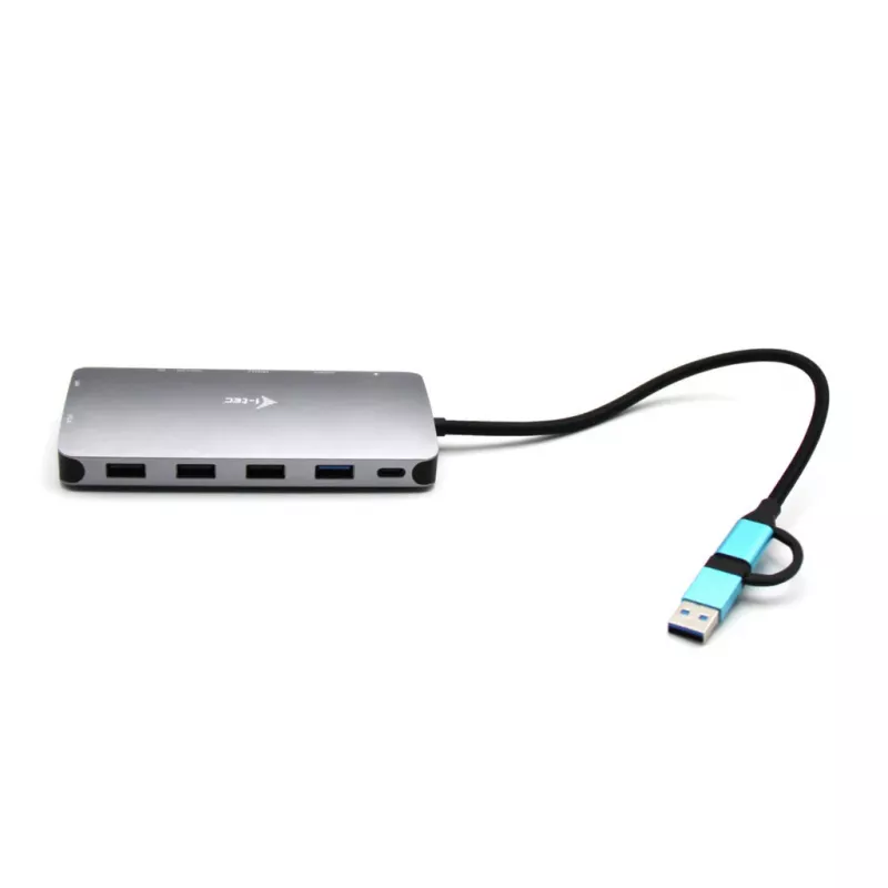 i-tec USB 3.0 USB-C/Thunderbolt 3x Display Metal Nano Dock s LAN + Power Delivery 100 W