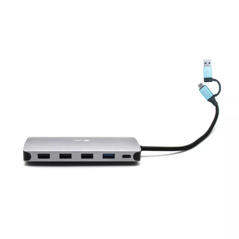 i-tec USB 3.0 USB-C/Thunderbolt 3x Display Metal Nano Dock s LAN + Power Delivery 100 W