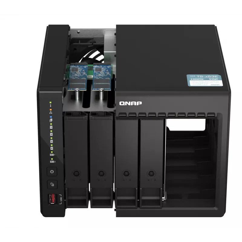 QNAP TS-453E NAS Tower Intel® Celeron® J6412 8 GB 0 TB QNAP QTS čierny