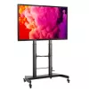 Techly oceľový trolley podlahový stojan s výškovo nastaviteľnou podperou pre TV od 60'' do 100''