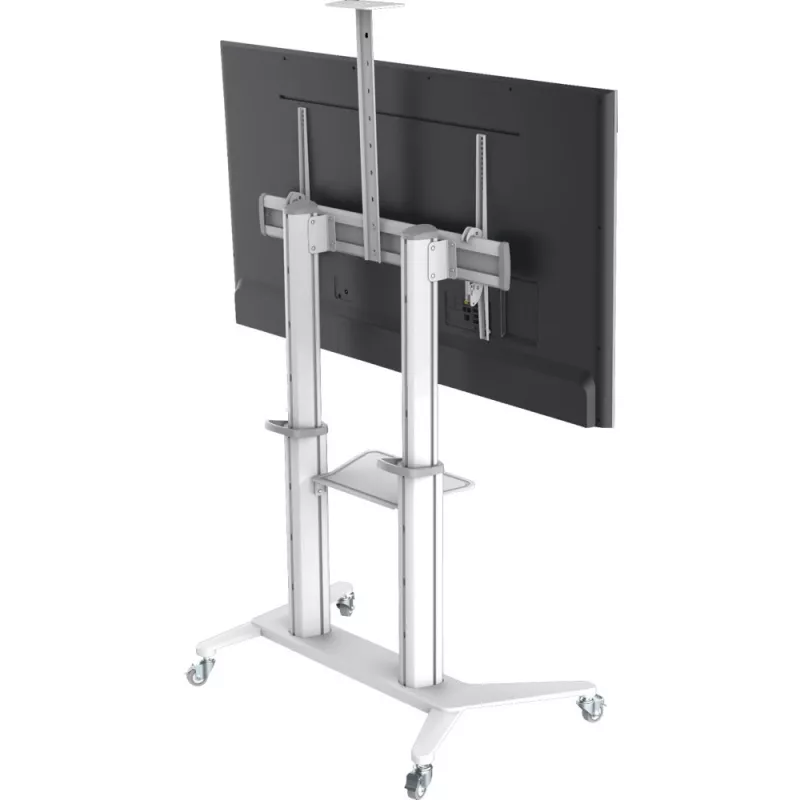 Techly ICA-TR49W multimediálny vozík/stojan biely pre plochý displej