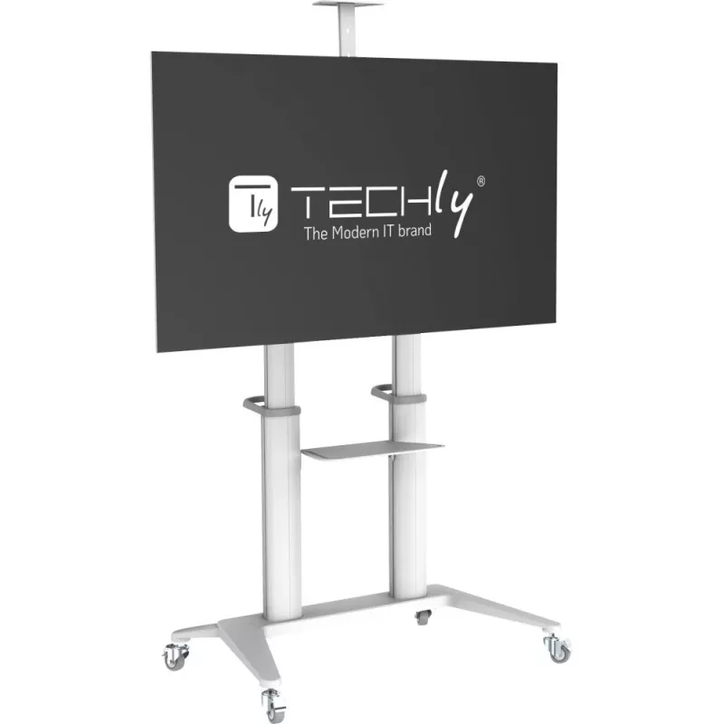 Techly ICA-TR49W multimediálny vozík/stojan biely pre plochý displej