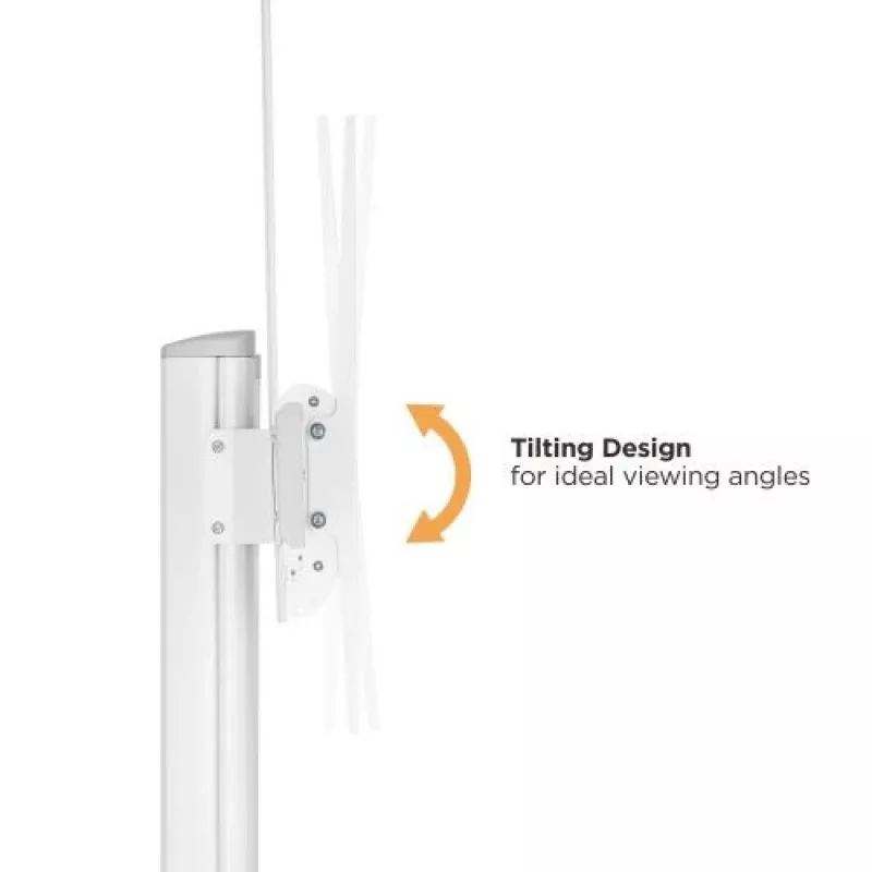 Techly ICA-TR49W multimediálny vozík/stojan biely pre plochý displej