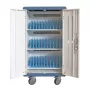 Techly vetraná nabíjacia stanica trolley 30 notebookov alebo smartfónov čierna/sivá