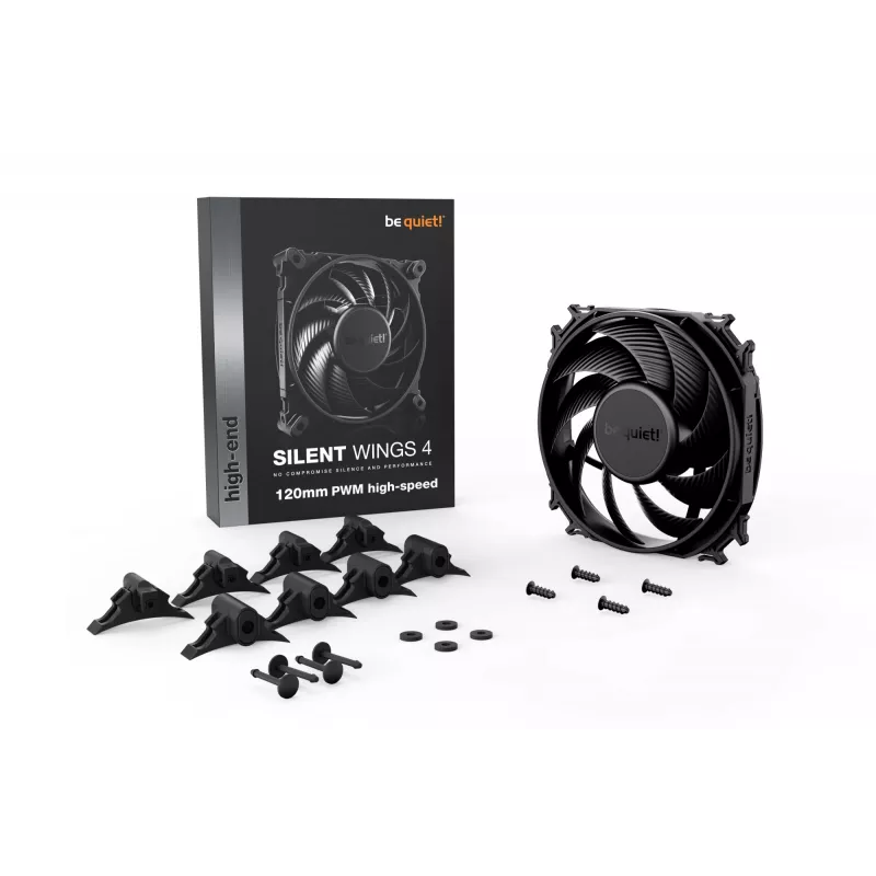 be quiet SILENT WINGS 4 | 120mm PWM high-speed skriňový ventilátor 12 cm čierny 1 kus