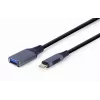 GEMBIRD USB 3.0 OTG kábel Type-C na USB Type-A (CM/AF), Space Gray