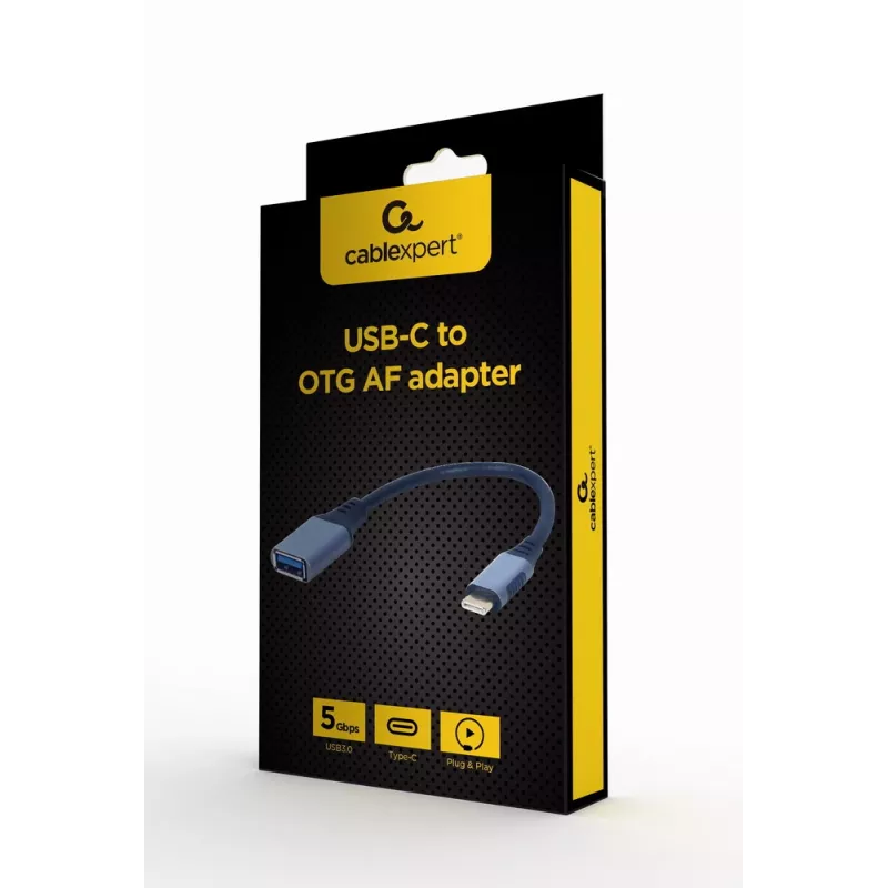 GEMBIRD USB 3.0 OTG kábel Type-C na USB Type-A (CM/AF), Space Gray