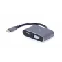 Gembird adaptér displeja USB 3.0 Type-A na HDMI + VGA, tmavosivý