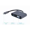 Gembird adaptér displeja USB 3.0 Type-A na HDMI + VGA, tmavosivý
