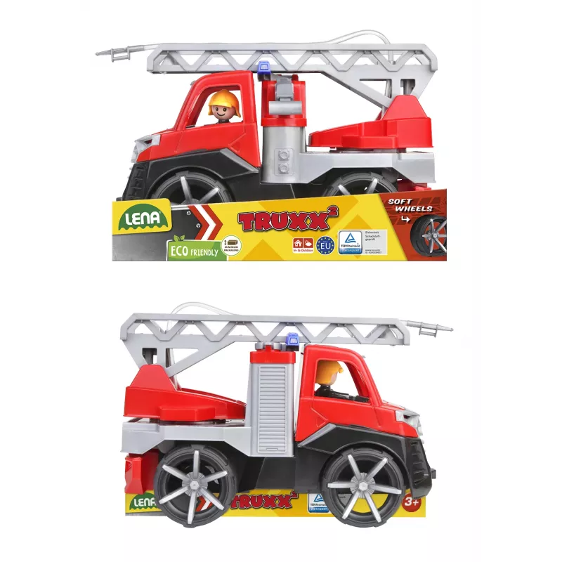 Lena TRUXX SM04535, hasičské auto, 2 rok(y), guma, oceľ, sivá, červená