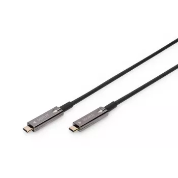 DIGITUS USB Type-C - USB Type-C AOC hybridný sklenený kábel 4K@60Hz USB 3.1 SPEC 15m