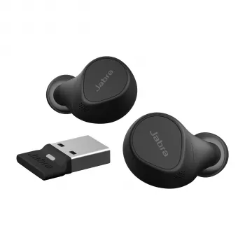 Jabra Evolve2 Buds - USB-A MS, bezdrôtový, kancelária/call centrum, 5,4 g, headset, čierny