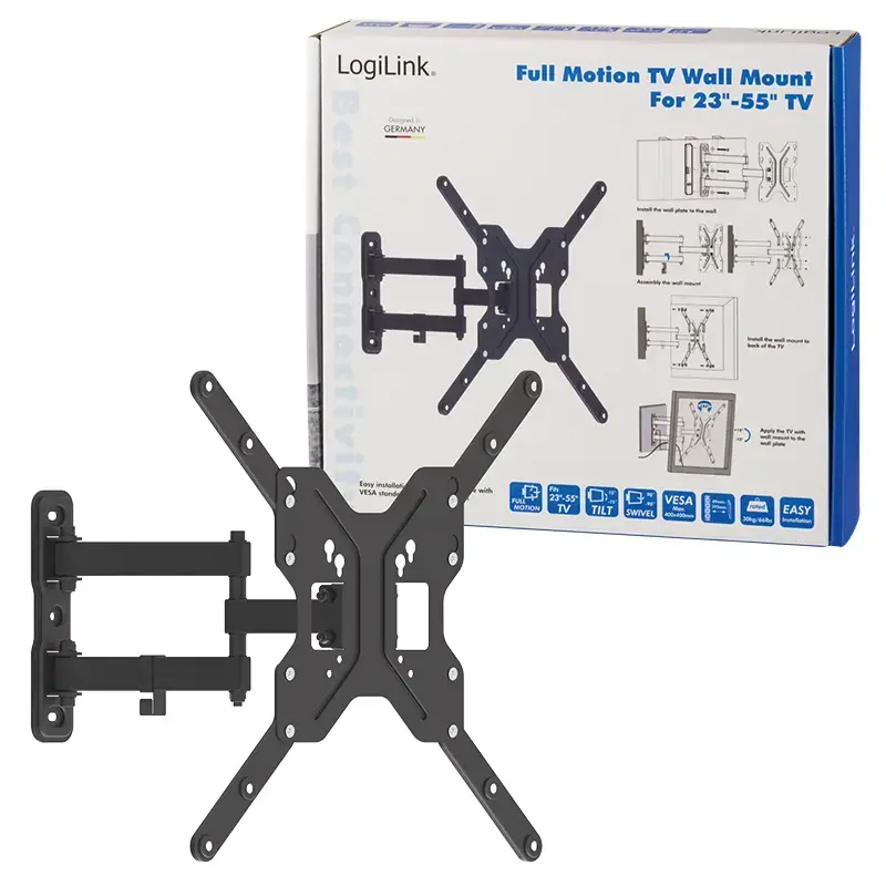 LogiLink BP0016 nástenný držiak TV, 23-55 palcov, sklopný/otočný, max. 30 kg