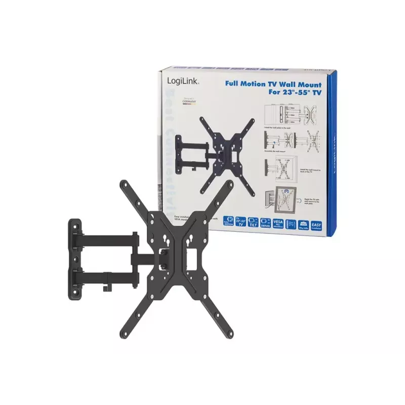LogiLink BP0016 nástenný držiak TV, 23-55 palcov, sklopný/otočný, max. 30 kg