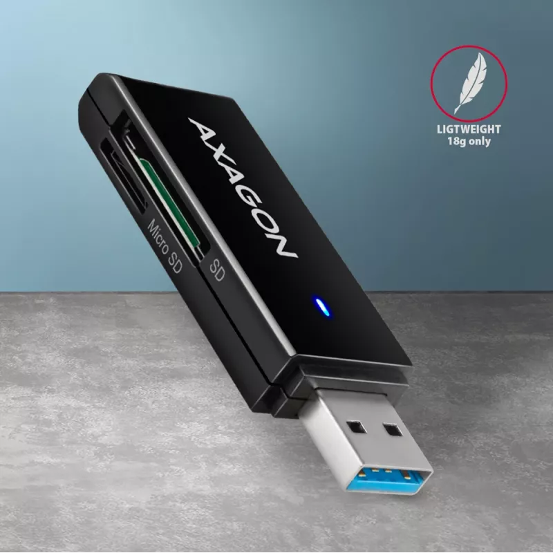 Čítačka kariet Axagon CRE-S2N USB 3.2 Gen 1 Type-A čierna