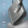 Axagon CRE-S3 externá USB-A 3.2 Gen 1 3-slotová & LUN SD/microSD/CF čítačka kariet USB 3.2 Gen 1 (3.1 Gen 1) Type-A sivá