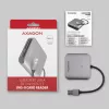 Axagon CRE-S3 externá USB-A 3.2 Gen 1 3-slotová & LUN SD/microSD/CF čítačka kariet USB 3.2 Gen 1 (3.1 Gen 1) Type-A sivá