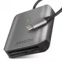 Axagon CRE-S3C hliníková vysokorýchlostná USB-C 3.2 Gen 1 čítačka pamäťových kariet, 3 sloty, UHS-II