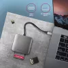 Axagon CRE-S3C hliníková vysokorýchlostná USB-C 3.2 Gen 1 čítačka pamäťových kariet, 3 sloty, UHS-II