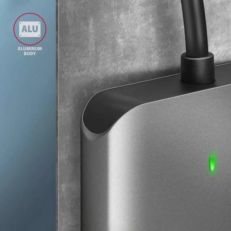Axagon CRE-S3C hliníková vysokorýchlostná USB-C 3.2 Gen 1 čítačka pamäťových kariet, 3 sloty, UHS-II