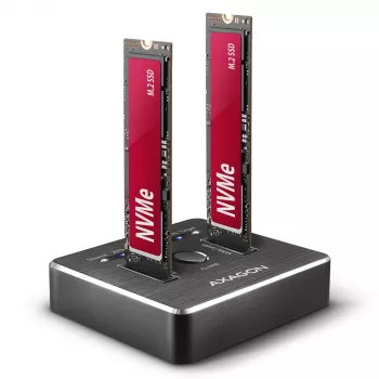 Axagon ADSA-M2C SuperSpeed USB-C 10Gbps Dual-M.2-NVMe dock
