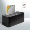 AXAGON ADSA-SN - HDD - Hybrid - SSD - SATA - Serial ATA II - Serial ATA III - 2.5,3.5 palcov - USB 3.2 Gen 1 (3.1 Gen 1) Type-A - 5 Gbit/s - čierna