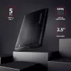 2,5-palcové HDD/SSD puzdro AXAGON EE25-A6C — SATA, USB 3.2 Gen 1 (Type-C & Type-A), hliník, čierna