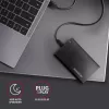 2,5-palcové HDD/SSD puzdro AXAGON EE25-A6C — SATA, USB 3.2 Gen 1 (Type-C & Type-A), hliník, čierna