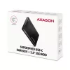 2,5-palcové HDD/SSD puzdro AXAGON EE25-A6C — SATA, USB 3.2 Gen 1 (Type-C & Type-A), hliník, čierna