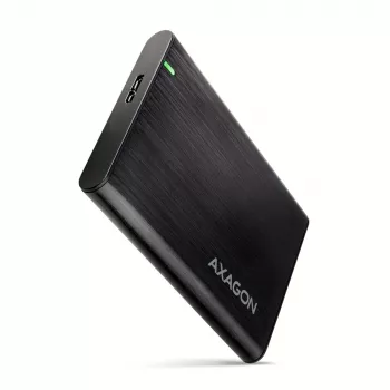HDD/SSD puzdro AXAGON EE25-A6M — 2,5 palca SATA, USB 3.2 Gen 1 (5 Gbit/s), Micro-USB B na USB Type-A, hliník, čierna