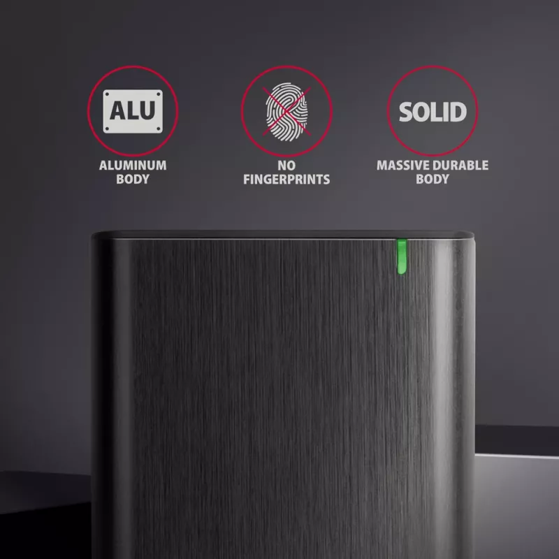 HDD/SSD puzdro AXAGON EE25-A6M — 2,5 palca SATA, USB 3.2 Gen 1 (5 Gbit/s), Micro-USB B na USB Type-A, hliník, čierna