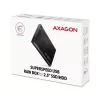 HDD/SSD puzdro AXAGON EE25-A6M — 2,5 palca SATA, USB 3.2 Gen 1 (5 Gbit/s), Micro-USB B na USB Type-A, hliník, čierna
