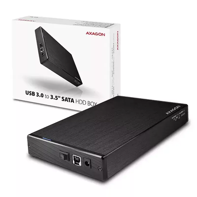 Axagon EE35-XA3 kompaktné hliníkové USB 3.2 Gen 1 externé puzdro SATA pre 3,5-palcové pevné disky