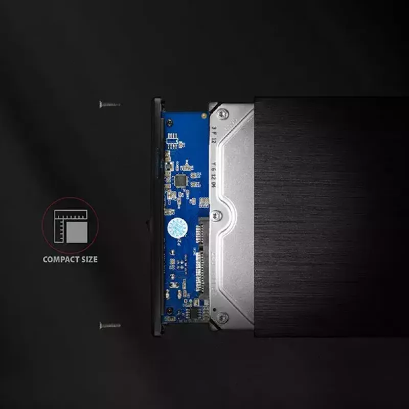 Axagon EE35-XA3 kompaktné hliníkové USB 3.2 Gen 1 externé puzdro SATA pre 3,5-palcové pevné disky