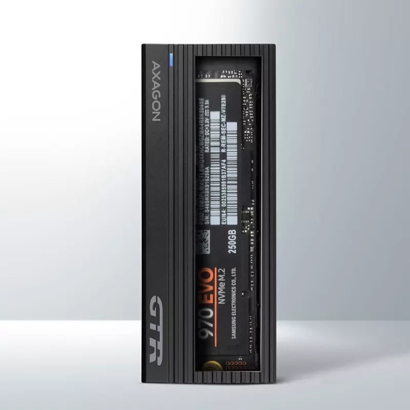 Axagon EEM2-GTR externé USB-C 3.2 Gen 2 kovové puzdro pre M.2 NVMe SSD