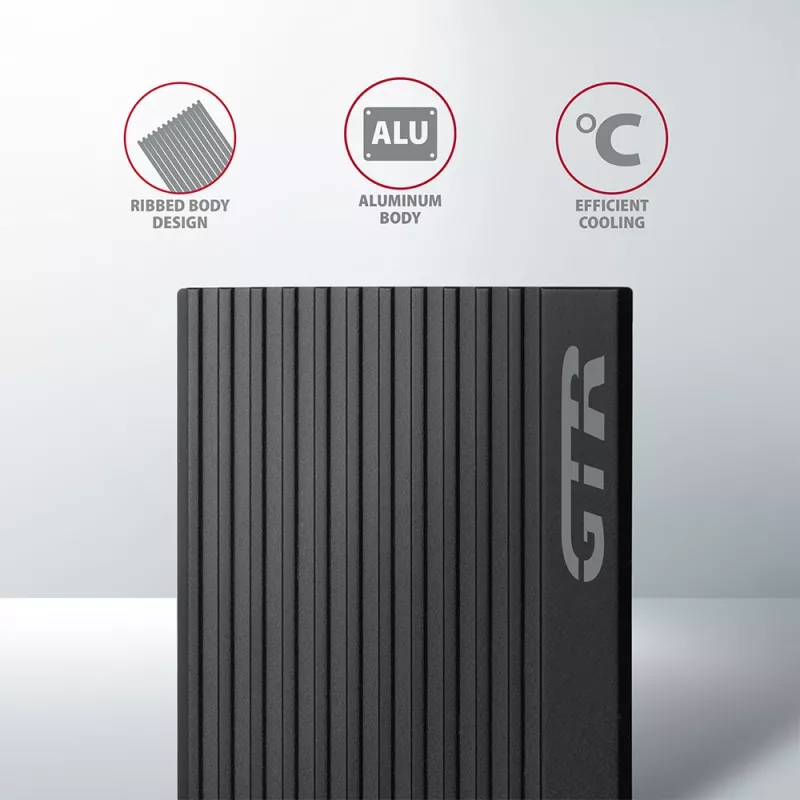 Axagon EEM2-GTR externé USB-C 3.2 Gen 2 kovové puzdro pre M.2 NVMe SSD