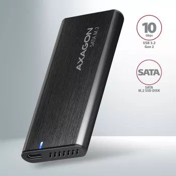 SSD puzdro Axagon EEM2-SBC USB-C 3.2 Gen 2 čierna M.2