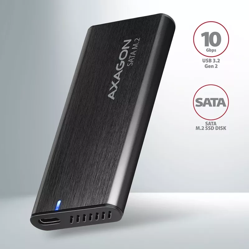 SSD puzdro Axagon EEM2-SBC USB-C 3.2 Gen 2 čierna M.2