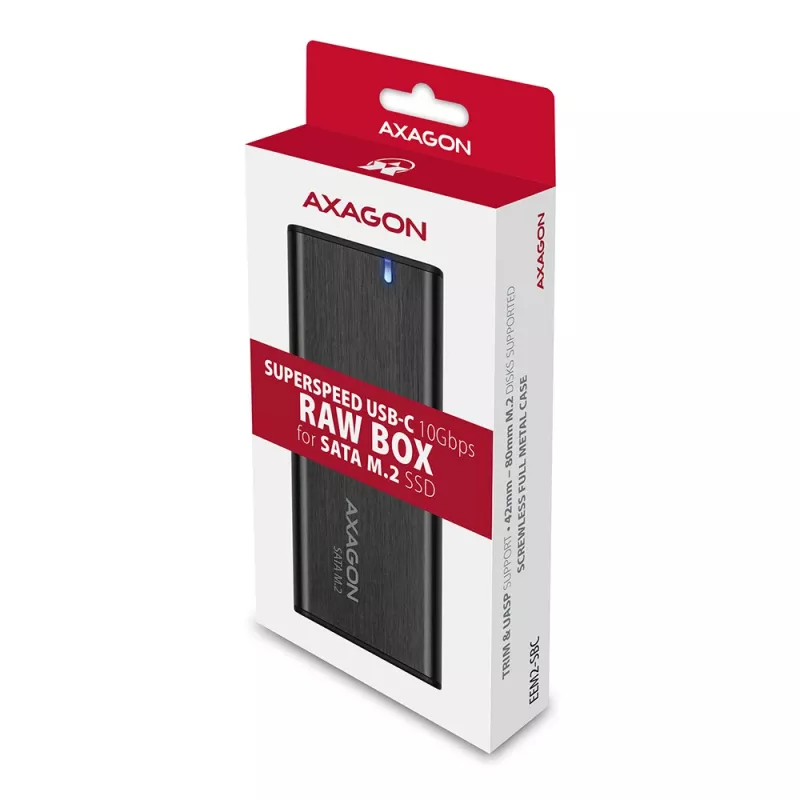 SSD puzdro Axagon EEM2-SBC USB-C 3.2 Gen 2 čierna M.2