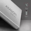 Axagon EEM2-UG2 externé USB-C 10Gbps kovové puzdro pre M.2 NVMe SSD disky. Strieborná