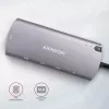 Axagon HMC-6M2 USB 3.2 Gen 1 hub, 2x USB-A, HDMI, RJ-45, SATA M.2, PD 100W, USB-C kábel