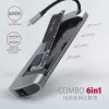 Axagon HMC-6M2 USB 3.2 Gen 1 hub, 2x USB-A, HDMI, RJ-45, SATA M.2, PD 100W, USB-C kábel