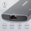 Axagon HMC-6M2 USB 3.2 Gen 1 hub, 2x USB-A, HDMI, RJ-45, SATA M.2, PD 100W, USB-C kábel